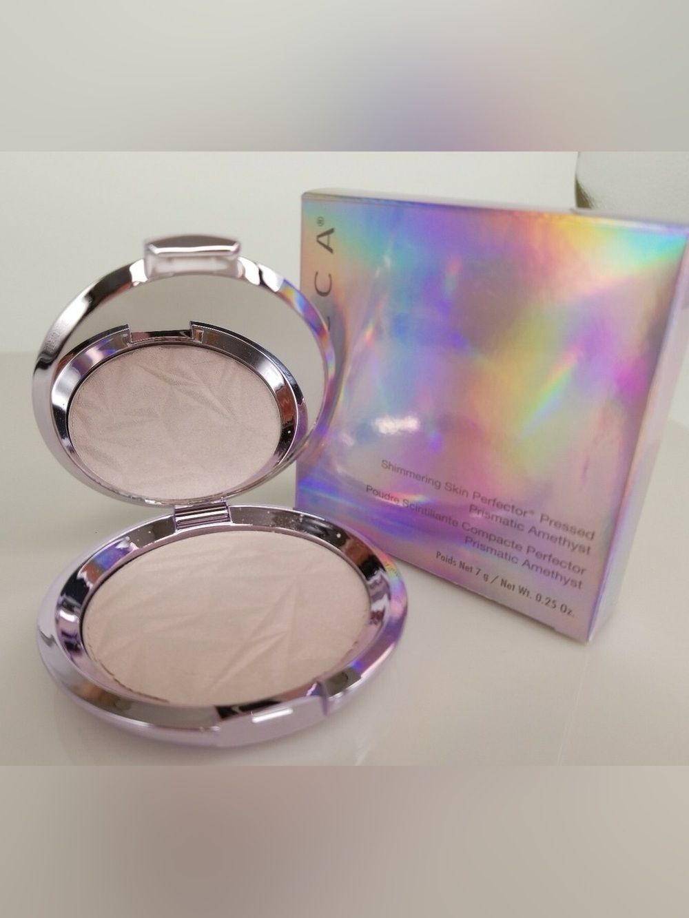 BECCA Prismatic Amethyst Shimmering Skin Perfector Pressed Highlighter - Picture 1 of 4